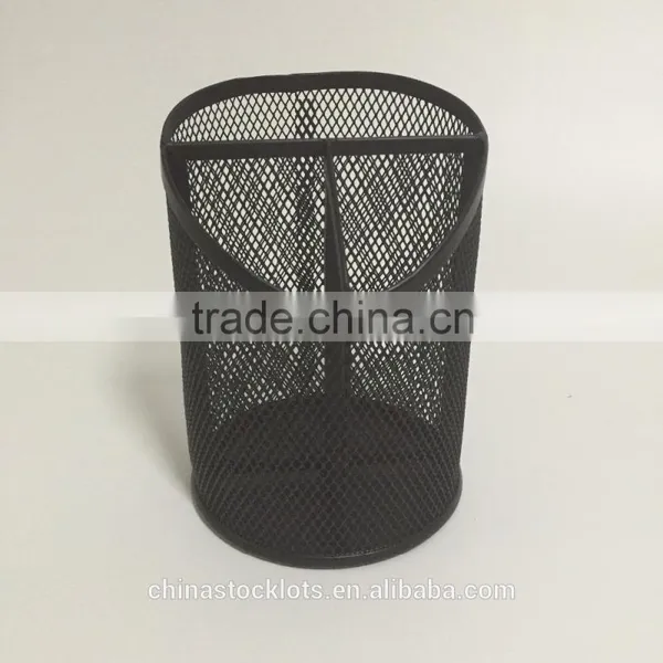 Stocklots 2016 Factory Best Selling Promotional Gifts Office and School Desk Organizer Metal Mesh Pen Holder photo-2