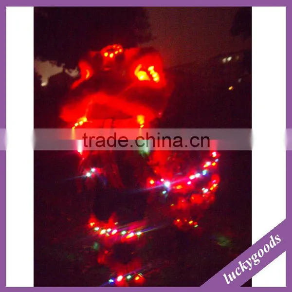 wholesale battery control LED red lion dancing costume