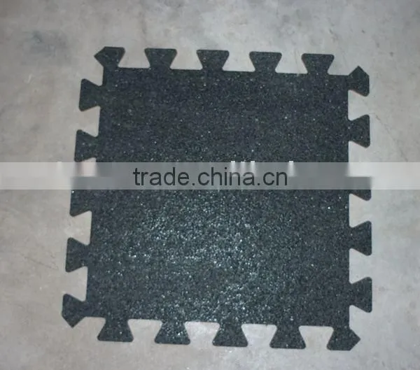 Interlocking Black Rubber Mat 6200