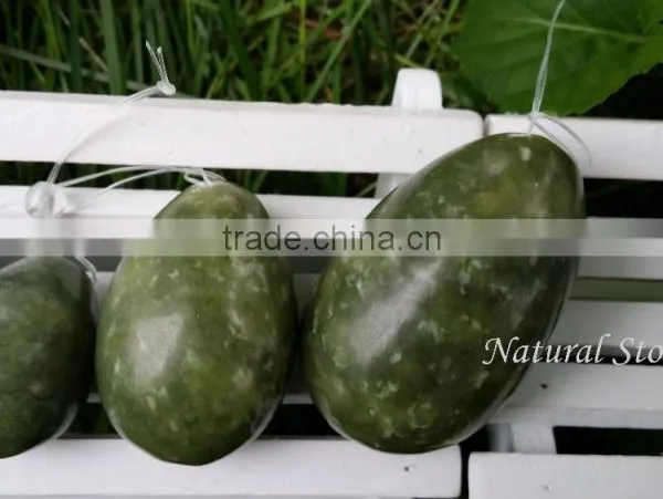 DHL Free Shipping Dark Green Jade Eggs Xuiyan Jade Eggs Vaginal Kegel Exercise Egg Shape Exercise Ball