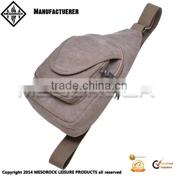 Outdoor Travel Canvas Chest Shoulder Unbalance Bag Sling Bag photo-2
