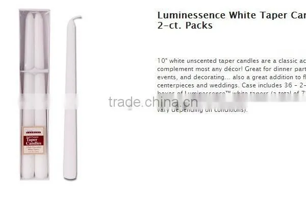 Luminessence white red lvory Taper Candles