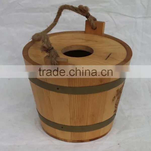 Factory Supplier for Wooden Rustic Ice Bucket With Metal Stainless Steel photo-2