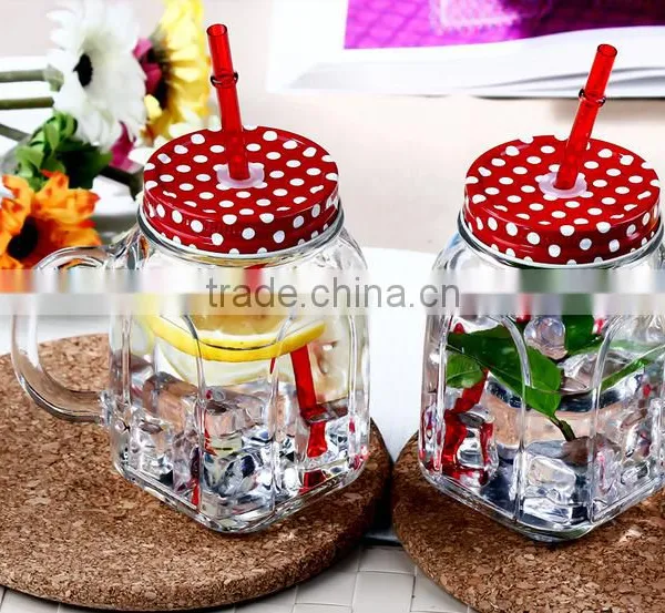 Haonai Wholesale Food Pickle Storage Glass Jar With Handle and Lid photo-4