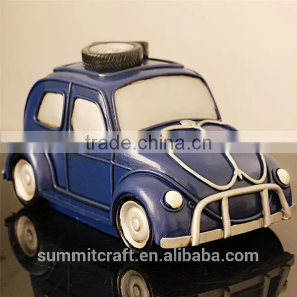 Resin Vintage Car Shape Coin Bank Money Saving Box for Kids photo-2