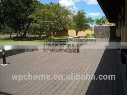 WPC Solid Wood Plastic Composite Decking for Outdoor/outdoor Waterproof Wooden Flooring photo-3