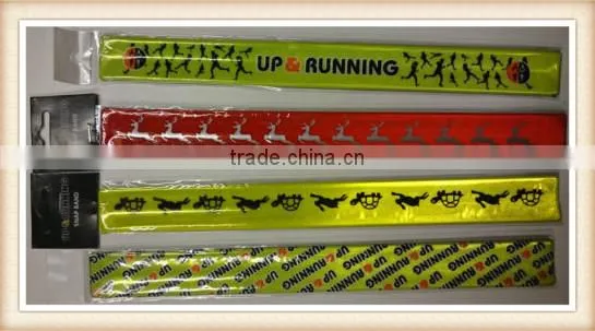 2 X HIGH VISIBILITY YELLOW ARM BAND ANKLE HI VIZ STRAP SLAP ARMBAND REFLECTIVE photo-2