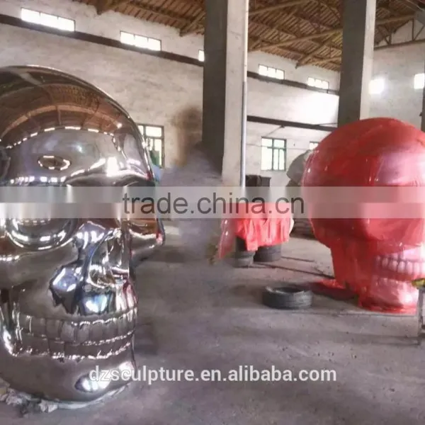 Large Size Metal Skull Decoration Stainless Steel Sculptures photo-2