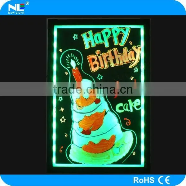 Tempered Glass LED Writing Board Illuminated LED Message Board Semi-outdoor LED Advertising Board photo-2