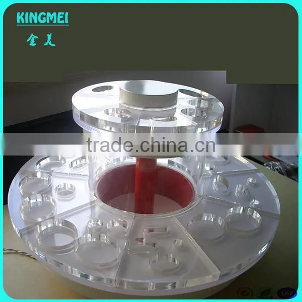 Pop Pink Acrylic Cosmetic Stands Display With Led Lighting Box,cosmetic Display Stand photo-3