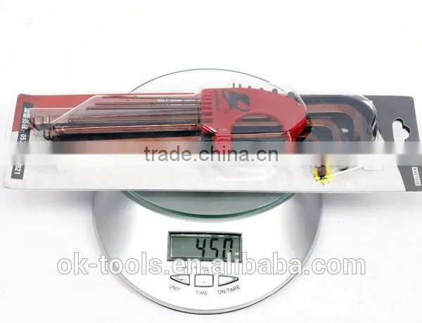 Ok-Tools China Manufactruer 9pcs Extra Long Arm Ball Point Long Hex Key Set Metric photo-3