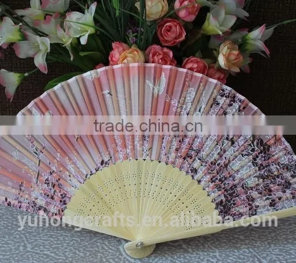 High-grade Bamboo Ladies Silk Hand Fan photo-2