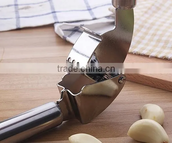 Cheap Home Stainless Steel 430 Stainless Steel Garlic Press Commercial Garlic Press Peeler photo-5