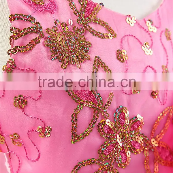 2015 Free Shipping Sequins Flower Girls Dresses for Party Wedding Baby Girl Baptism Dress Tulle Layered 1 Year Birthday Dress photo-4