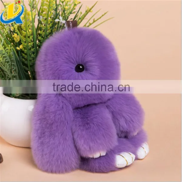 Wholesale Real Mink Fur Keychain Soft Lovely Rabbit Keychain photo-4