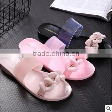 2016 Korea Style Women Shoes Flowers Pattern Design Beach Shoes Girls Summer Slippers photo-2