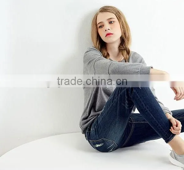 Female Hemp Grey Sets Round Collar Fleece photo-6