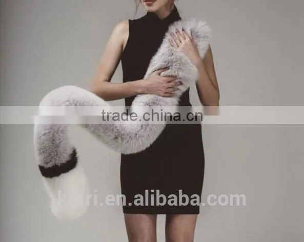 Winter Casual Fashion Women Big Whole Fox Fur Scarf Lady Colorful Wraps Women Faux Fur Wrap Shawls photo-6