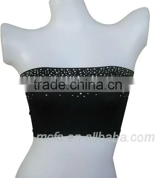 Strapless Girls Lingerie Bra Intimates Diamond Tube Bra Top Sexy Seamless Women's Tube Bra photo-3