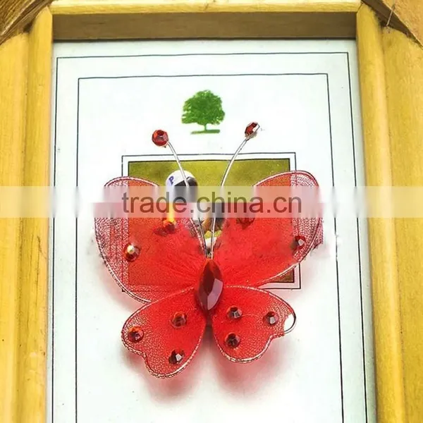 Wholesale Custom Acrylic Rhinestoned Butterflies Fridge Magnet photo-2