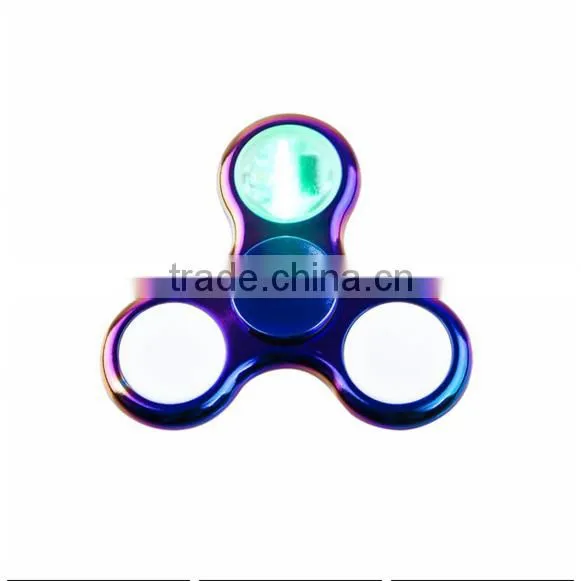 Finger LED Flash Word Crystal Fingertip Gyro Spinner18 Change Finger Glowing Triangle Finger Gyro photo-2