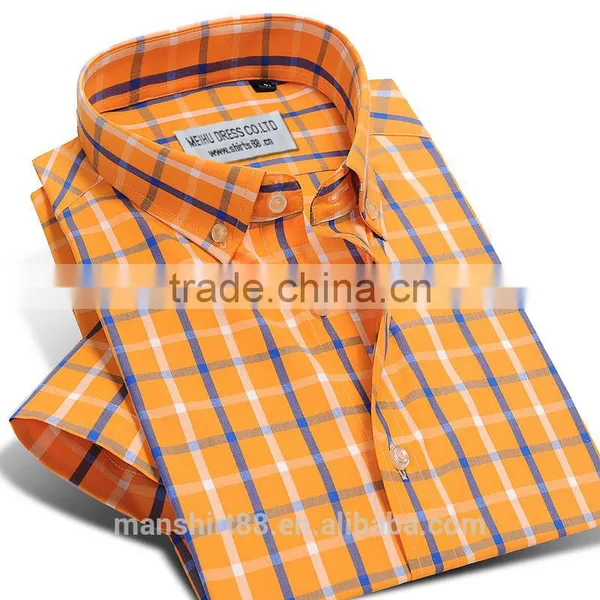 Short Shirt Mens Dress Shirts Men Clothes New Design Cotton Shirt photo-3