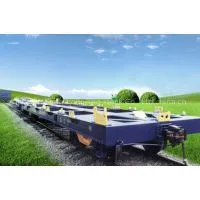 Container Flat Wagon, Open Top Railway Wagon; Railway Covered Wagon photo-2