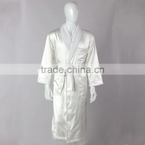High Quality Men's and Women's Satin Cotton Hotel Wholesale Bathrobe photo-6
