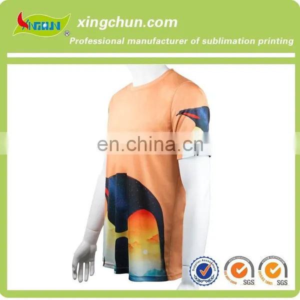 100% Polyester Penguin Dye Sublimation Printing T Shirts for Your Custom photo-3