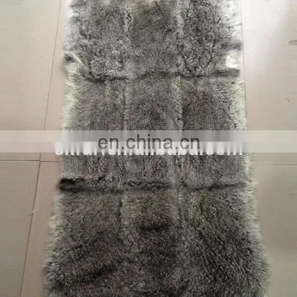 Factory Wholesale Thick and Soft Real Rabbit Fur Fabric photo-3