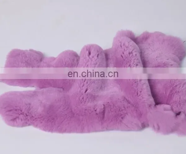 100% Natural Rex Rabbit Fur Skin Dyed Rex Rabbit Fur Pelt From China photo-3