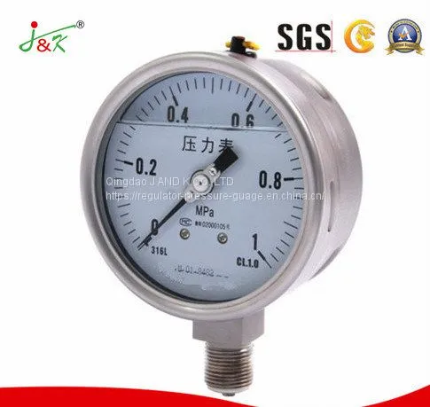 Shock Proof Manometer Pressure Gauge With Liquid Filling photo-2
