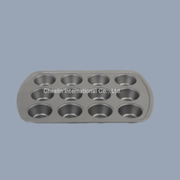 Solid Color Non-stick Carbon Steel Muffin Pan photo-2