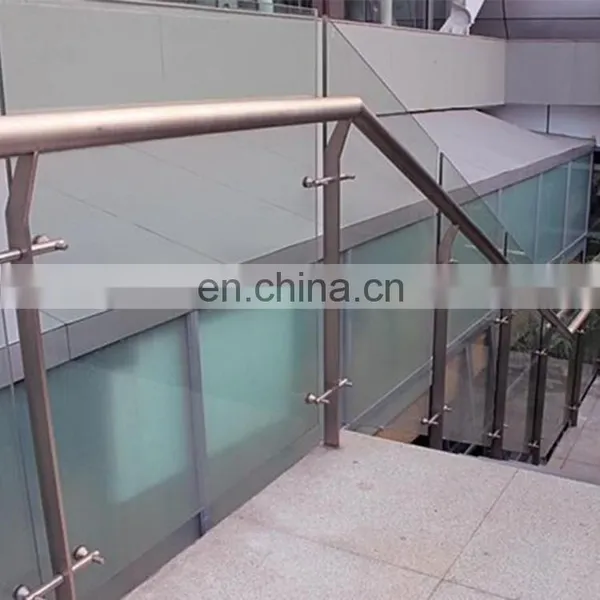 Modern Design Model Railing Removable Clear Tempered Glass Stair Stainless Steel Handrail photo-6