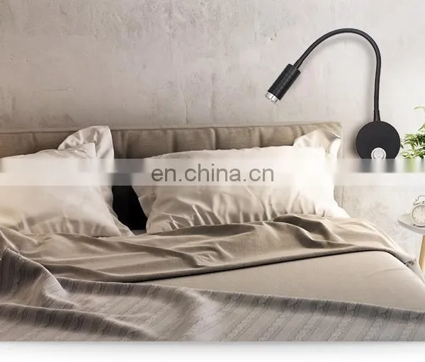 Led Flexible Wall Light 1 w Black Silver Colour Hotel Corridor Wall Lights for Home photo-4