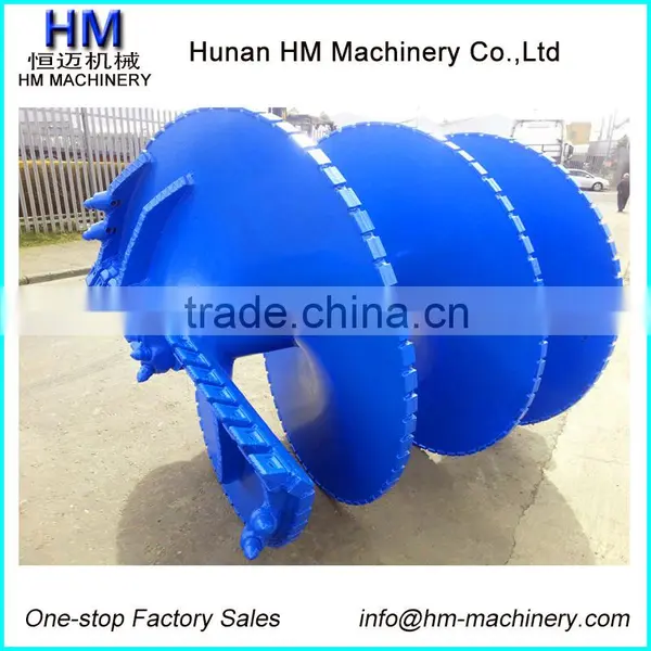 Double Cut Single Carry Clay Flat Auger For Bauer Rotary Drilling Rig photo-3