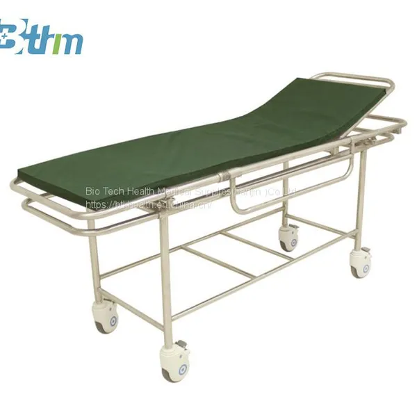 Stainless Steel Four Wheeler Stretcher Cart Stretcher Trolley Stainless Steel Trolley Emergenc Trolley Manufacturers