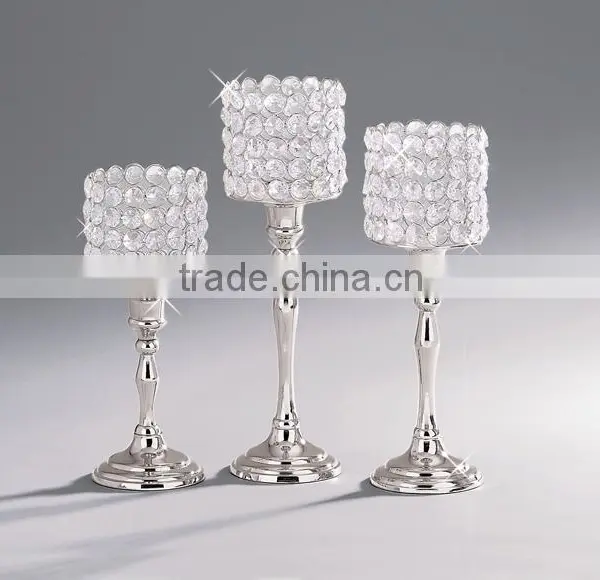 Umbrella Shape Crystal Cap Centerpiece Wedding Candelabra photo-4