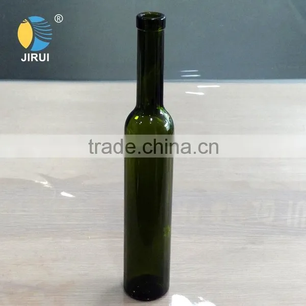 Factory Customized 375ml Black Green Wine Bottle With Cork photo-4