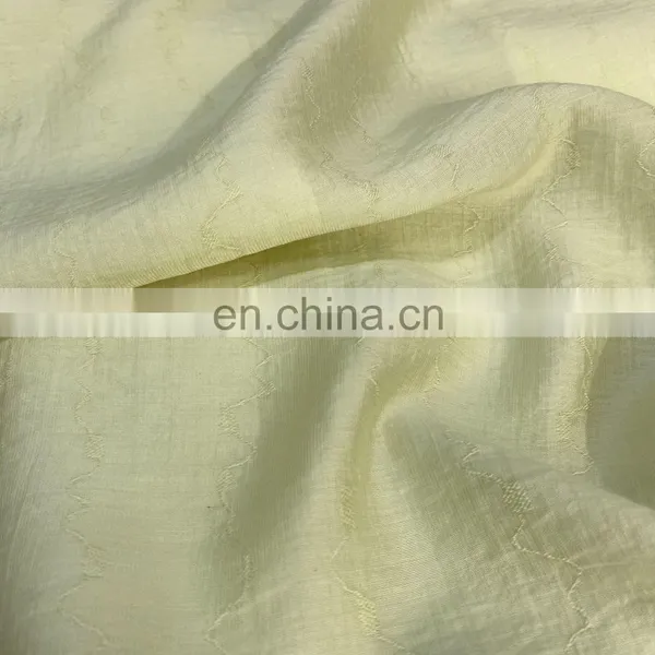 Stock Lot Crinkle Jacquard Custom Printed Nylon Viscose Dress Woven Fabrics photo-4