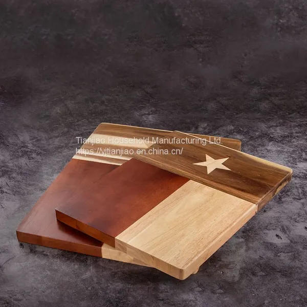 Customized Acacia Wood Splicing Rubber Wood Chopping Board Cutter Vegetable Meat Cheese Kitchen Solid Wooded Cutting Boards photo-4