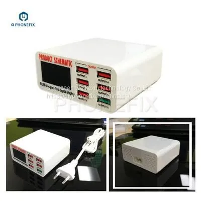 Phone USB Charging Station Digital Display 6 Port Phone USB Charger photo-3