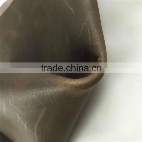 Crazy Horse Cowhide Leather for Shoes Bags Belt photo-5