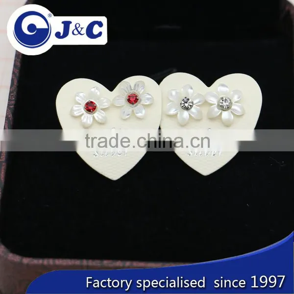 Customized Natural Conch Sea Shell Stud Earrings photo-5