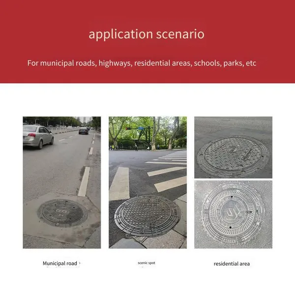 Lubao Manufacturer of Ductile Iron Anti-settlement Manhole Covers 650*850 With Six Anti-shift Features, Heavy-duty Flange, for Electric Power and Urban Use photo-4