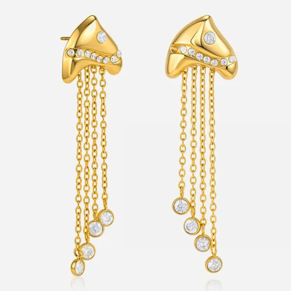 Trendy Stainless Steel Jewelry Set Necklace and Earrings Wholesale Fashion Accessories photo-5