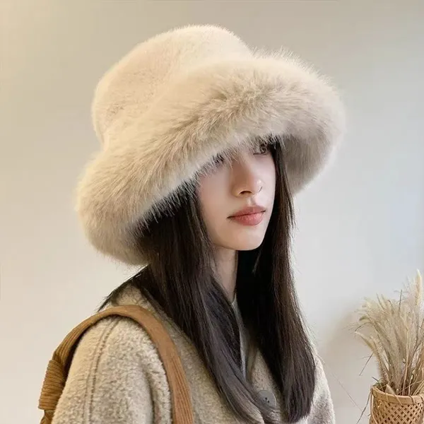 Hats Manufacturer Wholesales New Winter Faux Fur Hats High Quality Soft Faux Fur Material, Super Warm and Comfortable. photo-2