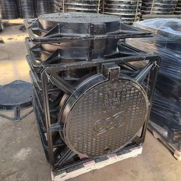 Wholesale Price Round Ductile Cast Iron Manhole Cover Outdoor Dark Ductile Iron Manhole Cover photo-5