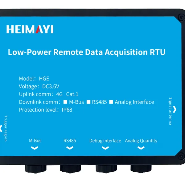 Data collection---remote monitoring RTU NB‑IoT for heating system sensor data collection.