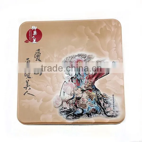 Professional Custom Tin Cans,candy Tin Can,fantastic Square Cookies Tin Case photo-2